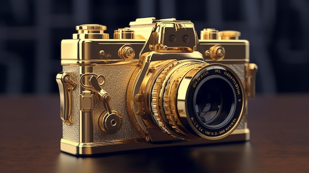 a free photo of old gold camera