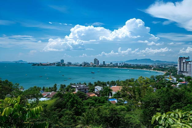 Photo free photo pattaya chonburi thailand 28 may 2019 beautiful landscape and cityscape of pattaya city