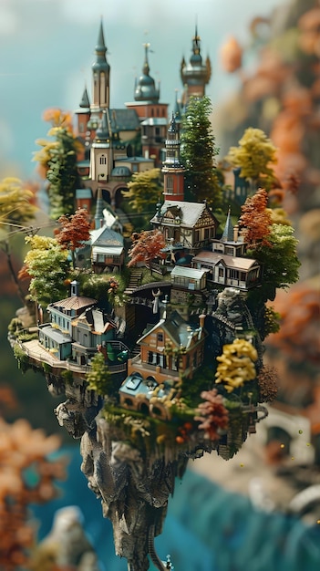 Free Photo Rendering Of A Miniature World