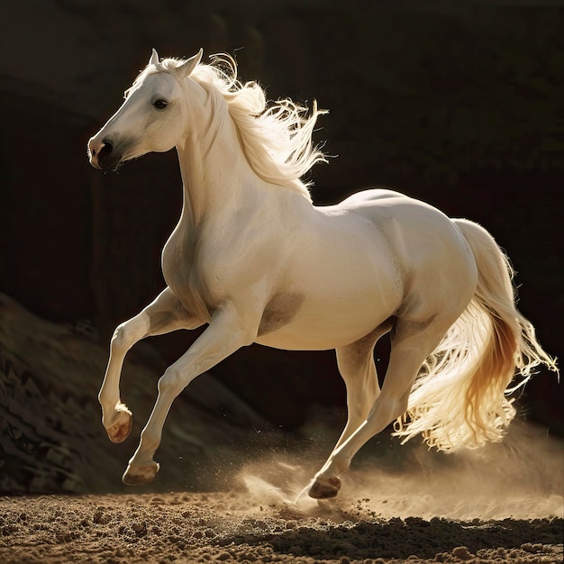 Free Photo of Sherry white horse Caballo blanco de Jerez caballos