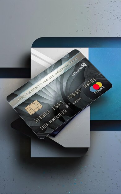 Photo free photo single credit card mock up with stage background