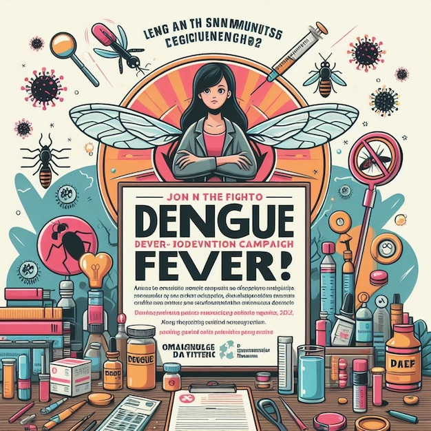 Free photo social media Dengue Prevention Campaign Mosquito Disease Epidemic