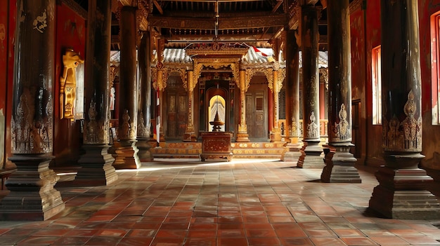 Free Photo of Tample complex and interior and exterior Hindu Tample Prayer hall