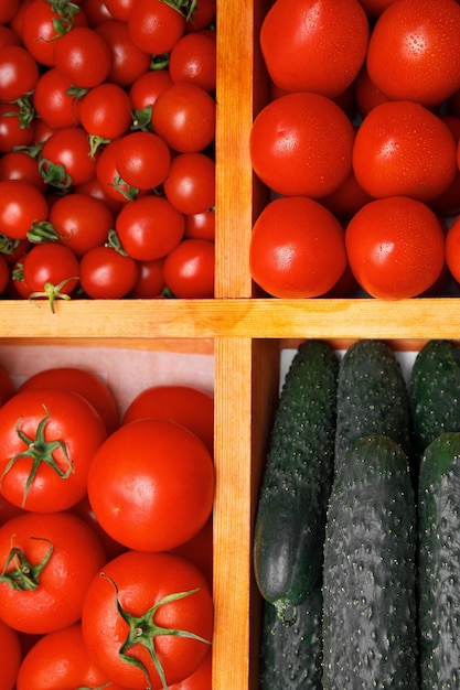 Free photo tomatoes stall in the market