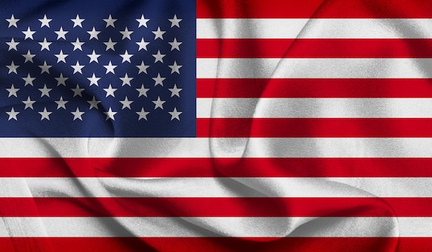 Free photo of United States flag with fabric texture