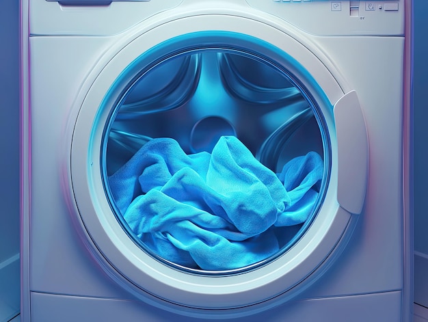 Photo free photo washing machine and laundry clothes