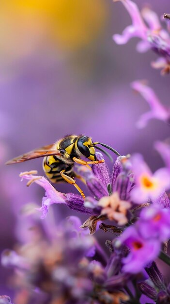 Free Photo of Wasp on flower Avispa en flor