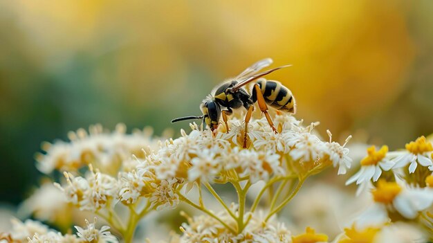 Photo free photo of wasp on flower avispa en flor