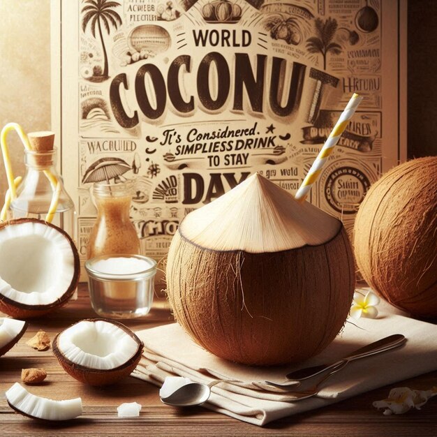 Free Photo World Coconut Day Celebration