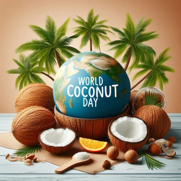 Free Photo World Coconut Day Celebration