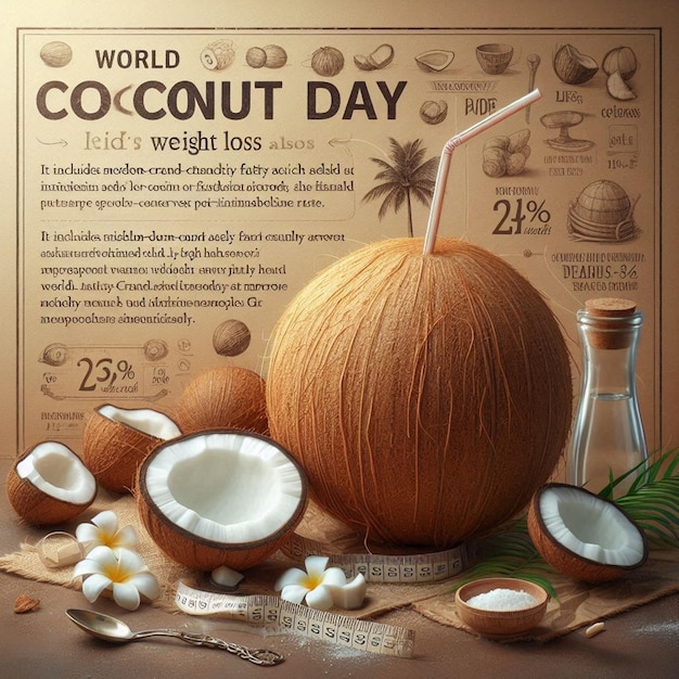 Free Photo World Coconut Day Celebration