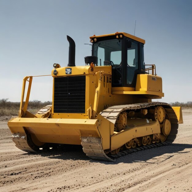 Photo free photo a yellow bulldozer is shown on a white background