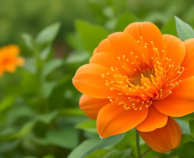 Free photos of big orange and water lilly in the park