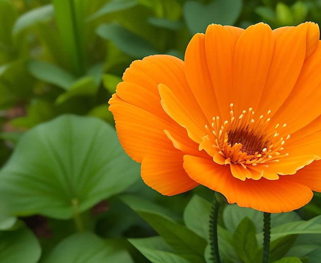 Free photos of big orange and water lilly in the park