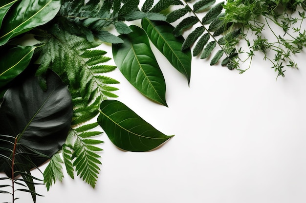 Free photos of green plant leaf frame background