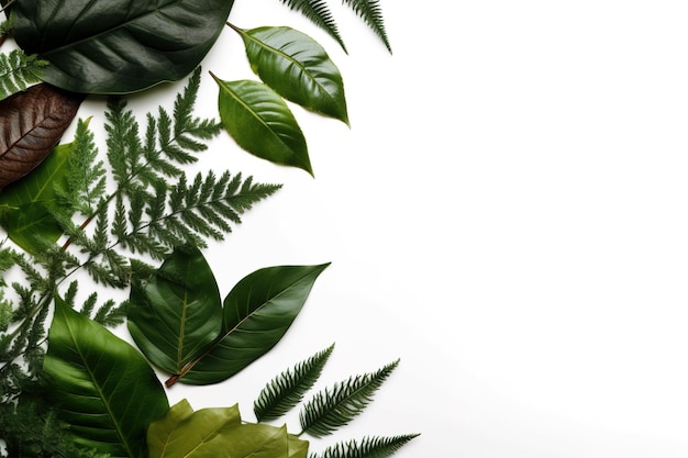 Free photos of green plant leaf frame background