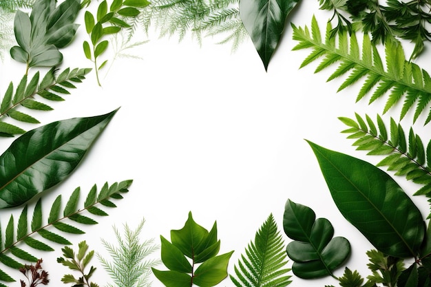 Free photos of green plant leaf frame background