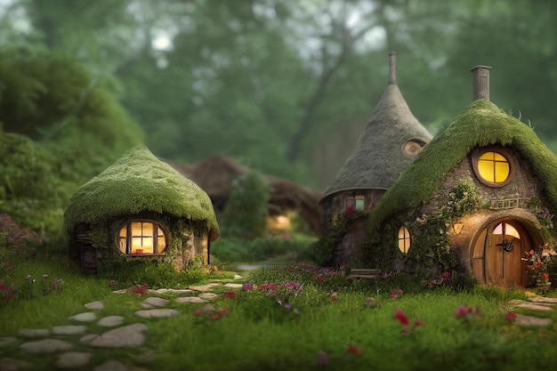 Free picture of magical fairytale house in the forest