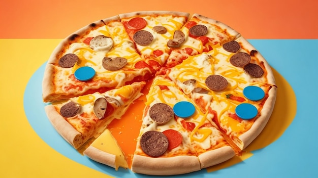 Free pizza Photo by Generative AI image