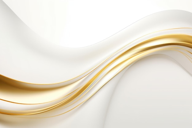 Free plain white background with gold wave