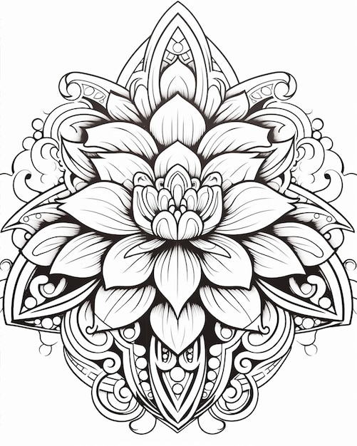 Free Printable Adult Indian Mandala Coloring Pages