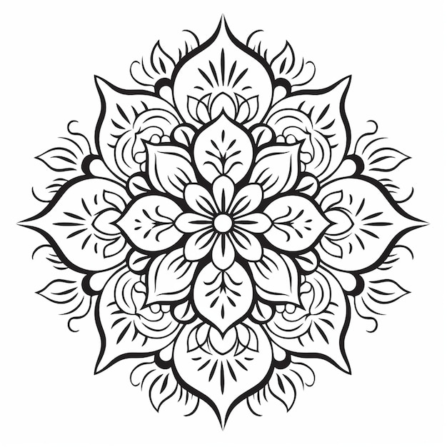 Photo free printable oriental mandala page