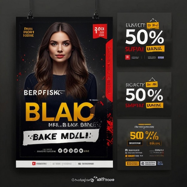 Free PSD black friday super sale social media banner template