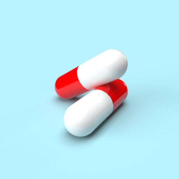 Free Red White Color Capsules