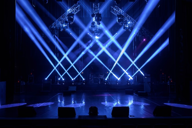 Free stage with lights