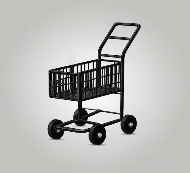 Free Trolley cart drop icon black