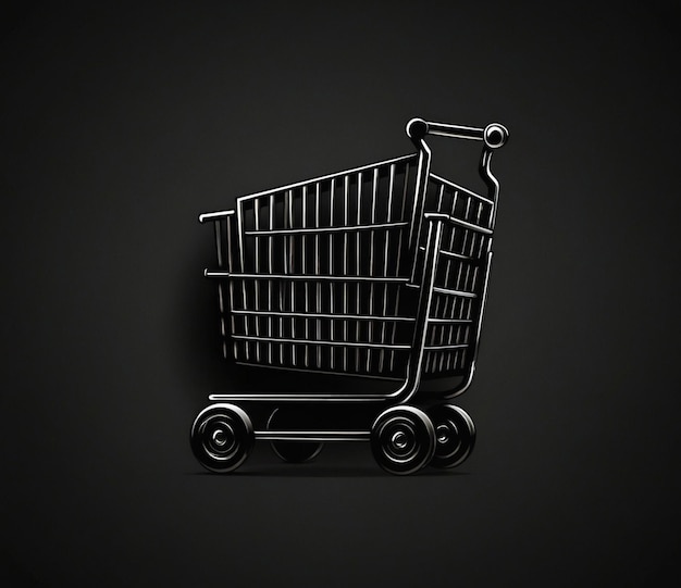 Free Trolley cart drop icon black