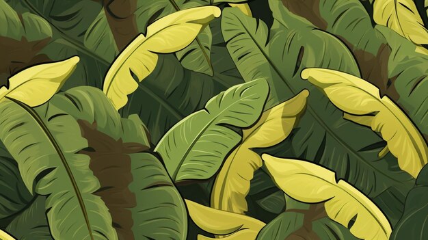 Free vector banana leaf background