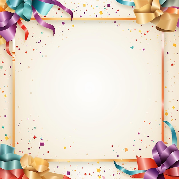 Free vector birthday frame background colorful rib