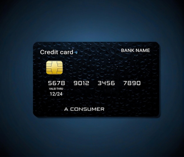 Photo free vector black credit card