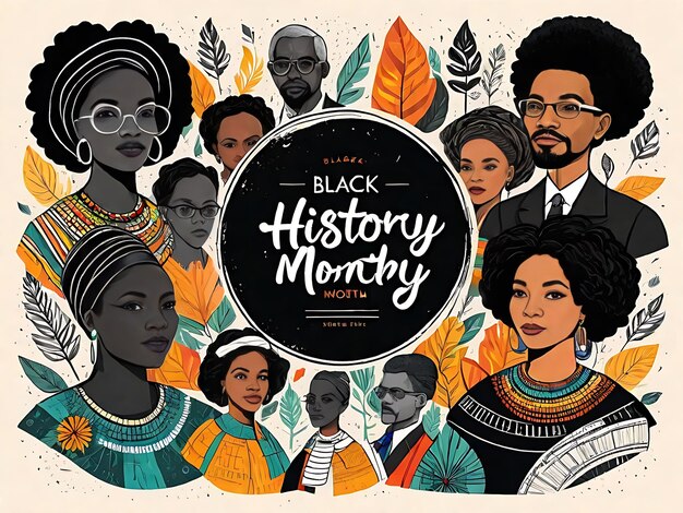 Free Vector Black History Month Background HandDrawn Flat Design