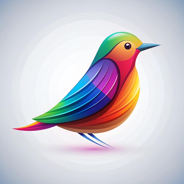 Free vector colorful bird illustration gradient bird colorful logo gradient vector