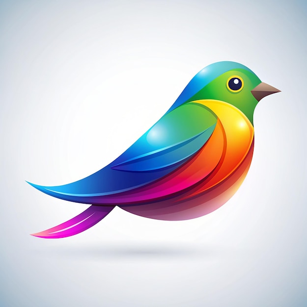 Free vector colorful bird illustration gradient bird colorful logo gradient vector