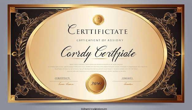 Photo free vector gradient golden luxury certificate