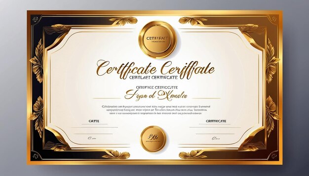 Photo free vector gradient golden luxury certificate