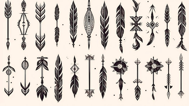 Free vector hand drawn arrow set