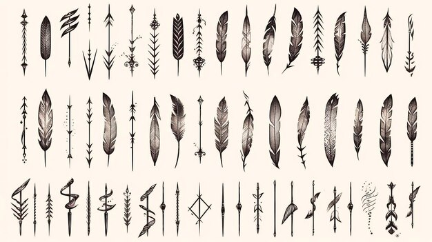 Free vector hand drawn arrow set