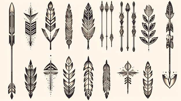 Free vector hand drawn arrow set