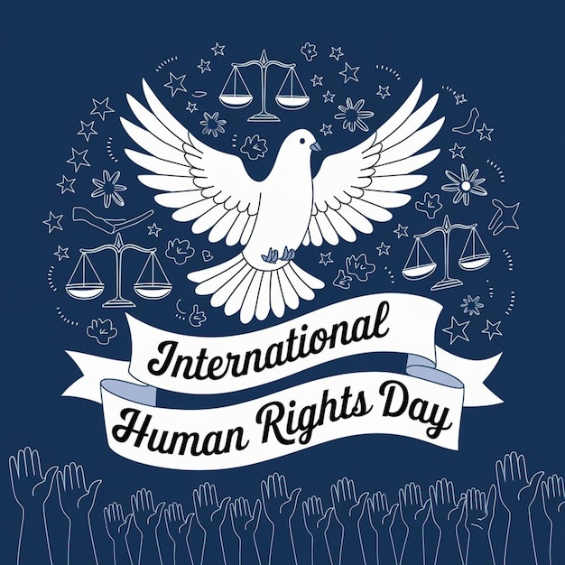 Photo free vector hand drawn international human rights day illustration