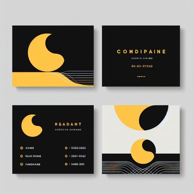 Photo free vector modern black and white business card design