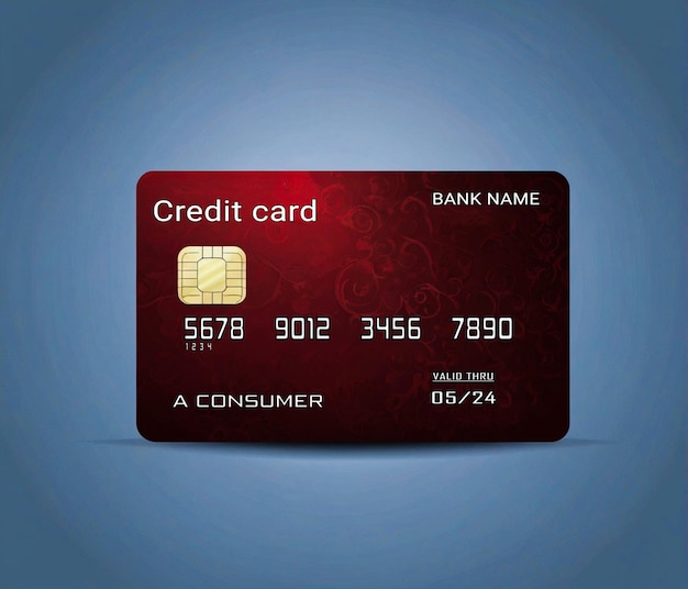 Free vector red credit card