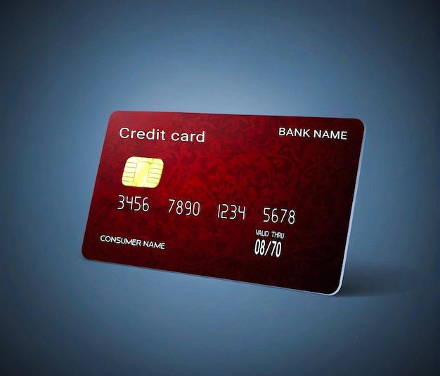 Free vector red credit card