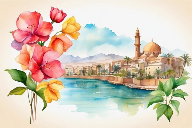 Free vector watercolor happy nowruz illustrationn