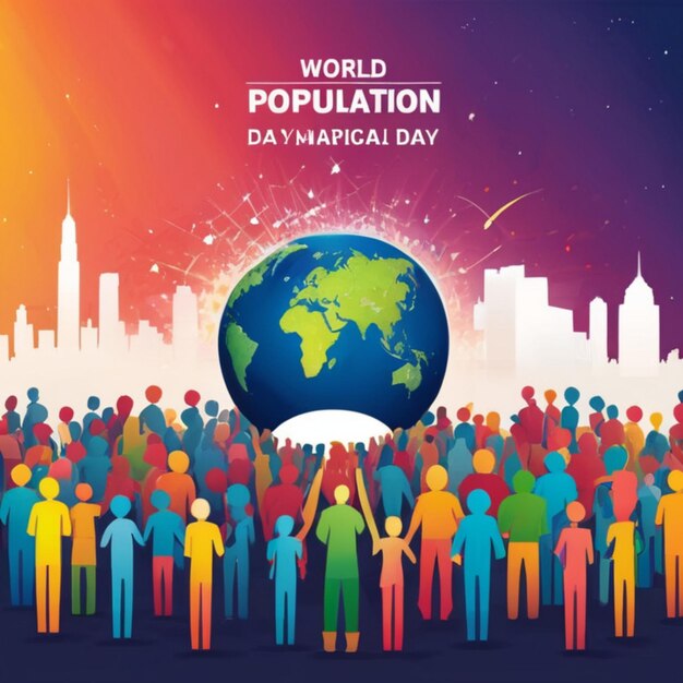 Free Vector World Population Day Celebration Illustration Engaging Graphics for Awareness