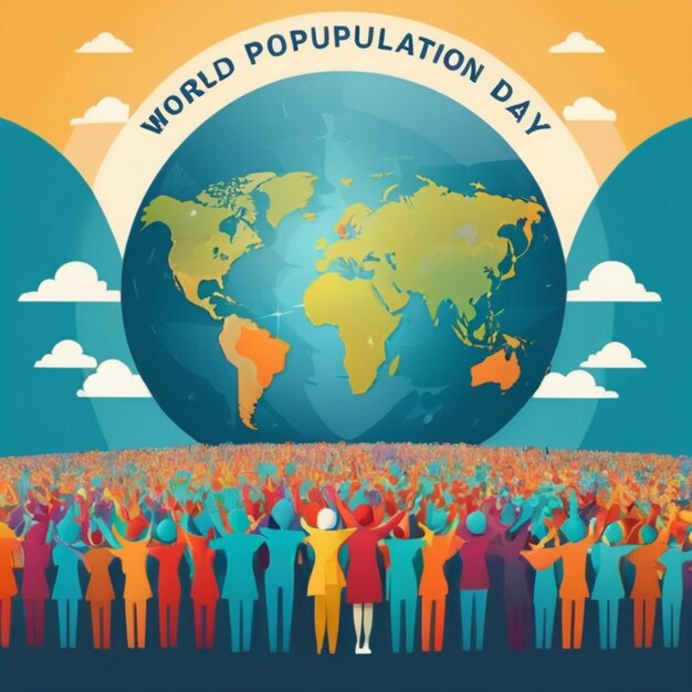 Free Vector World Population Day Celebration Illustration Engaging Graphics for Awareness