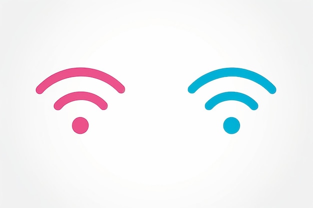 Free Wifi Icon Wireless and Wifi Icon on White Background Vector Illustration